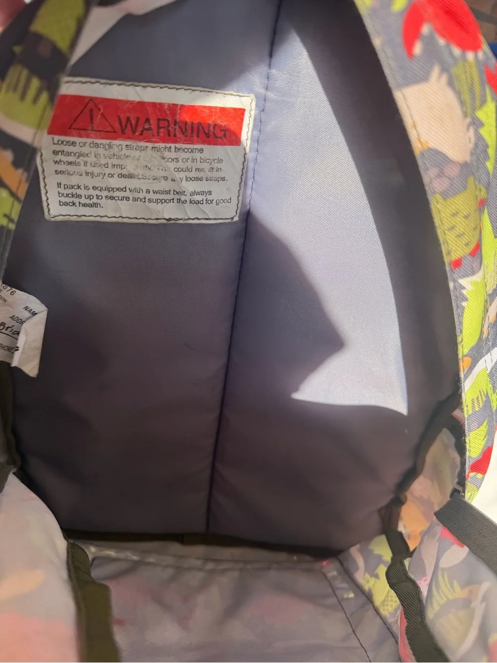 L.L. Bean Kids' Dinosaur Print Backpack-great condition